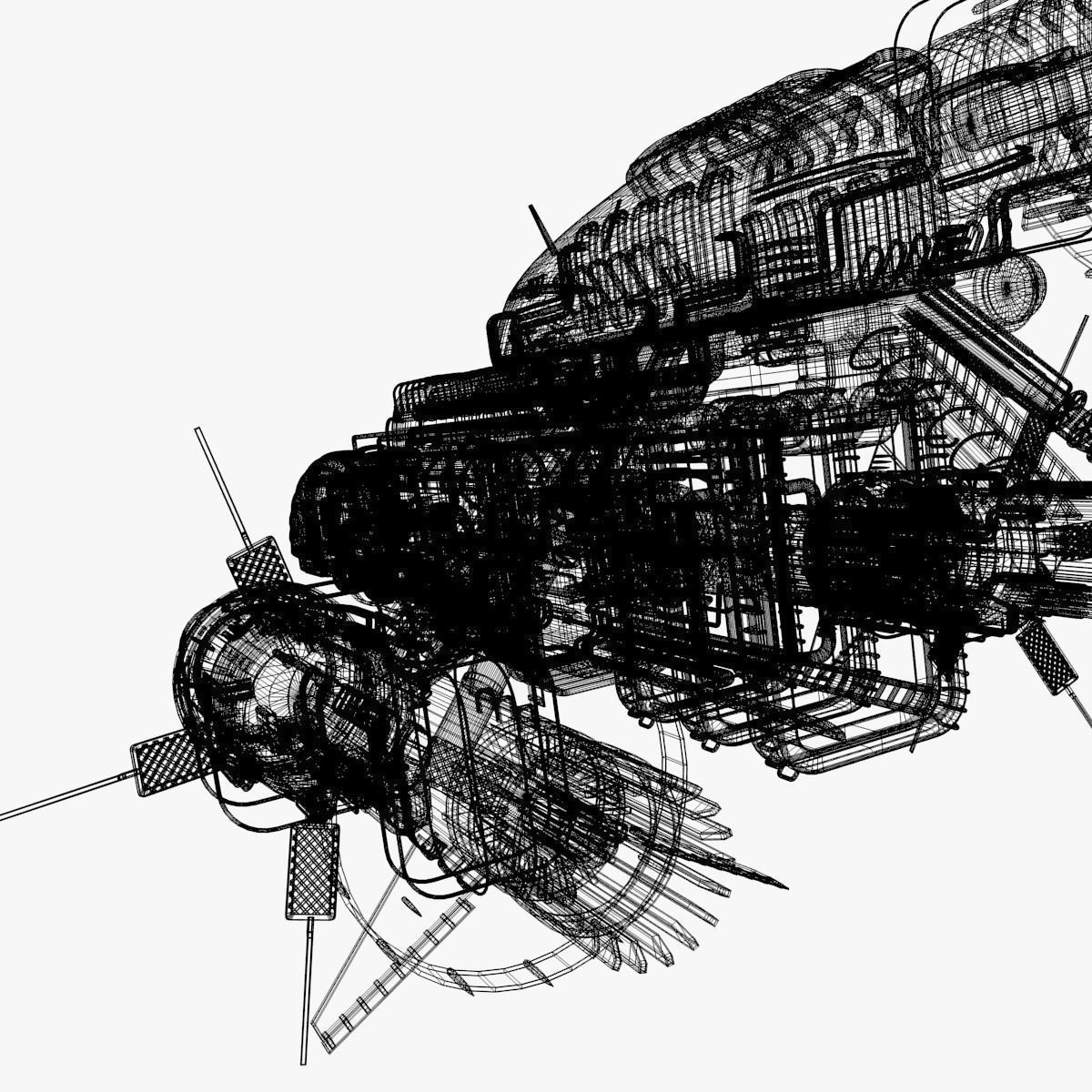 Detailed Spaceship 3D model_10