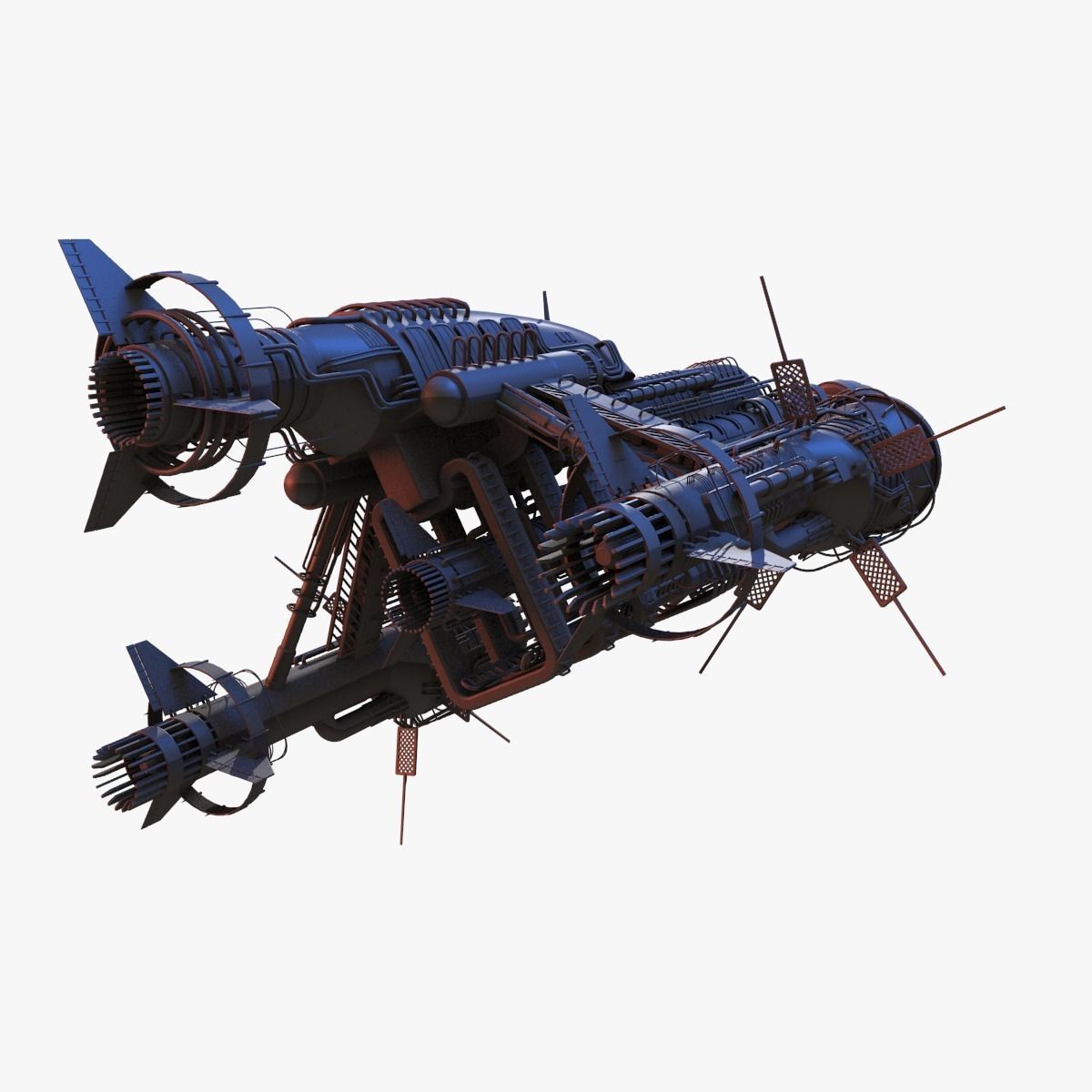 Detailed Spaceship 3D model_1