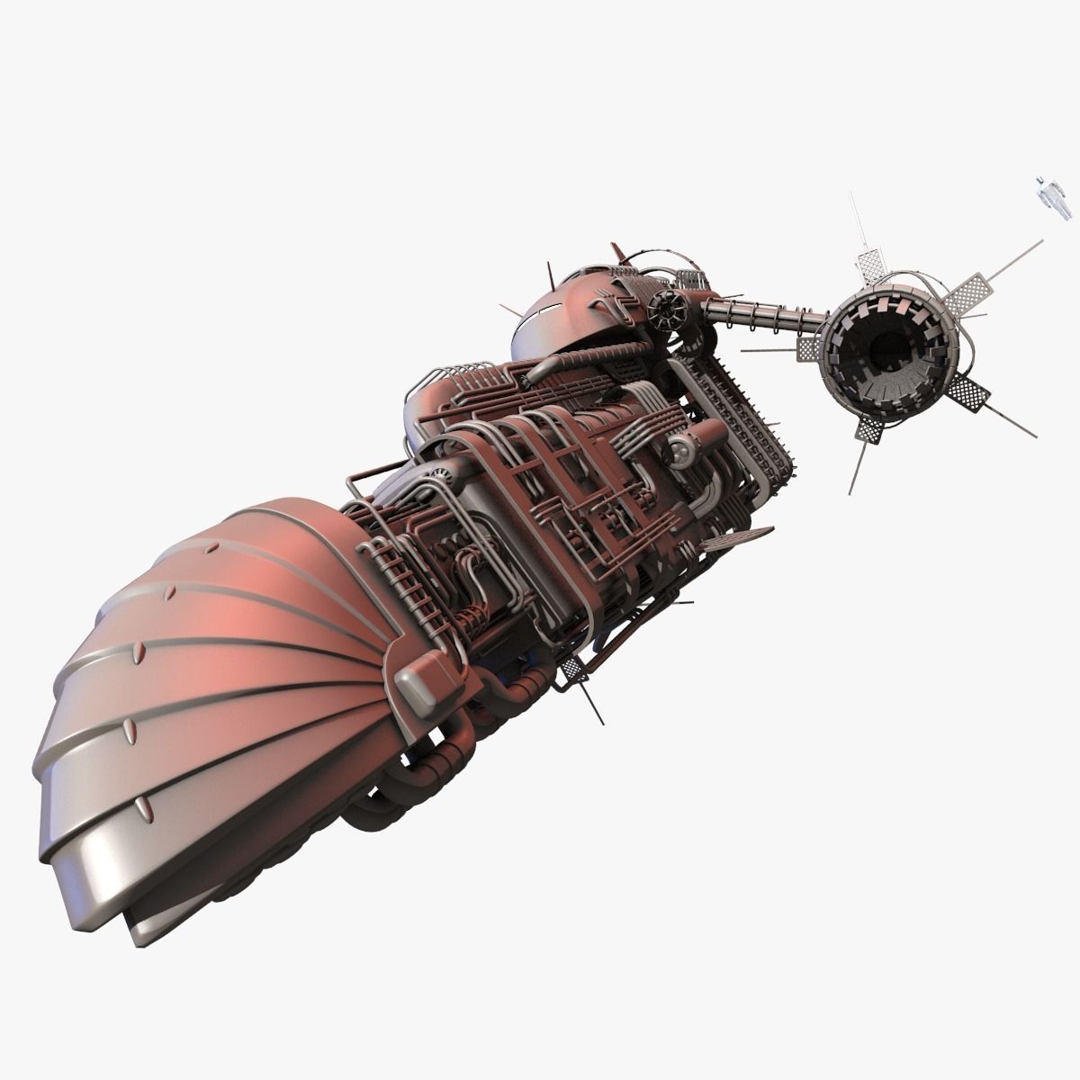 Detailed Spaceship 3D model_9