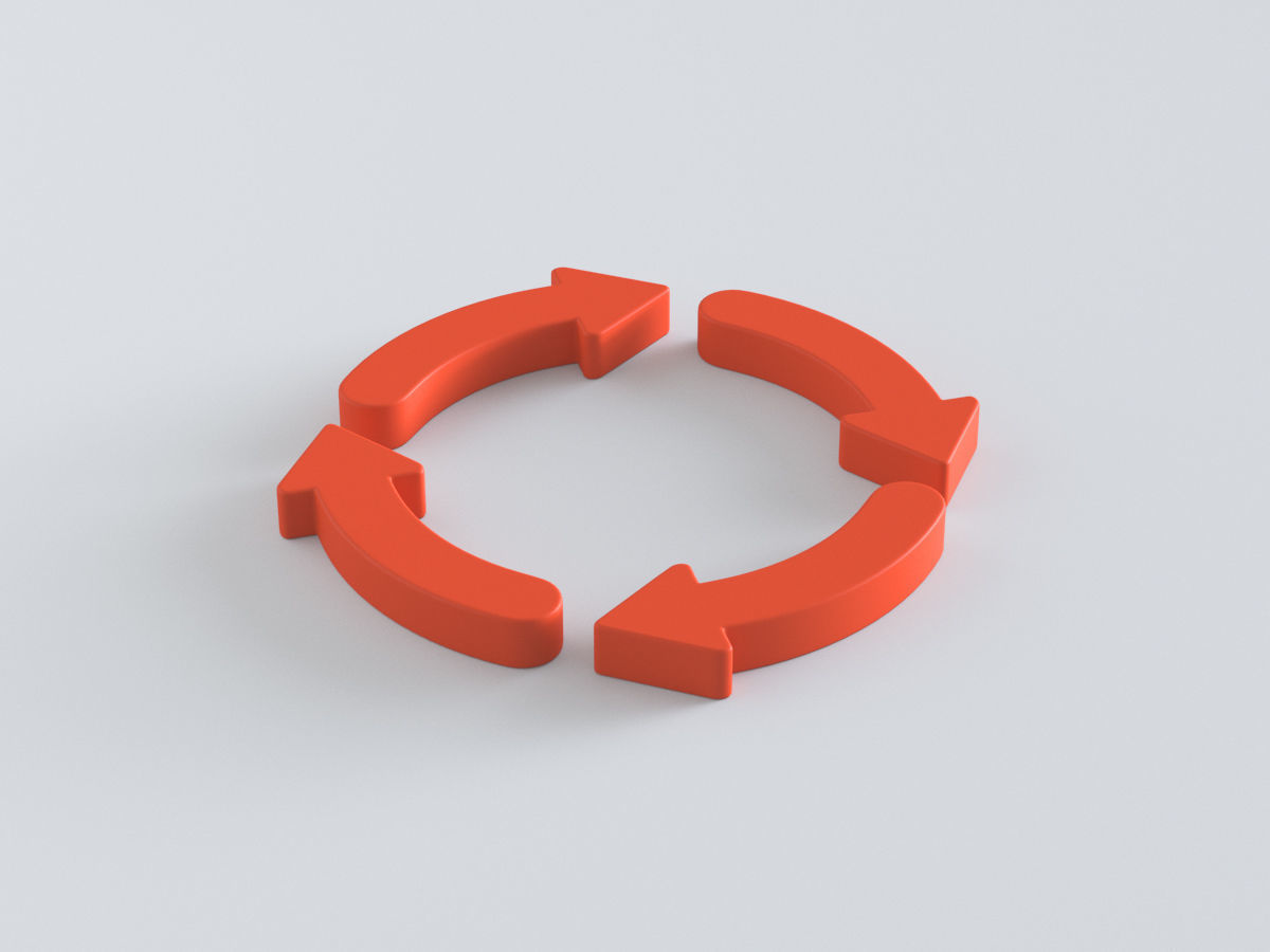 Arrows in a Circle 3D model_10