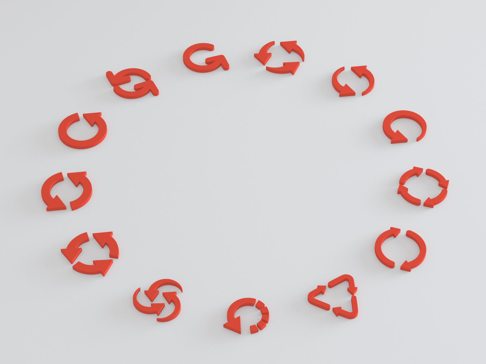 Arrows in a Circle 3D model_1