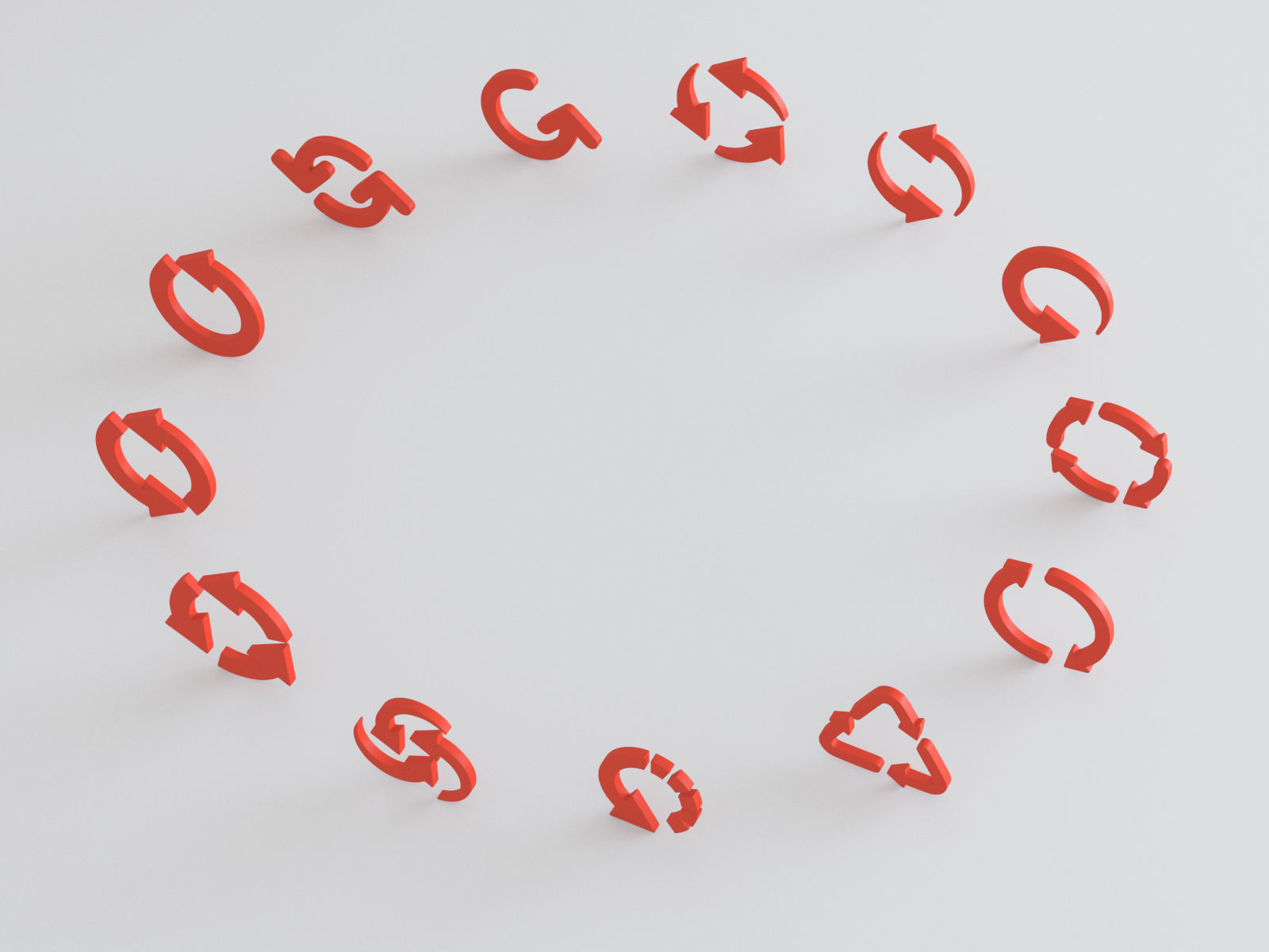 Arrows in a Circle 3D model_2