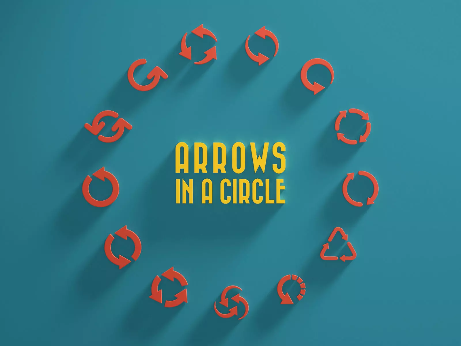 Arrows in a Circle 3D model_0