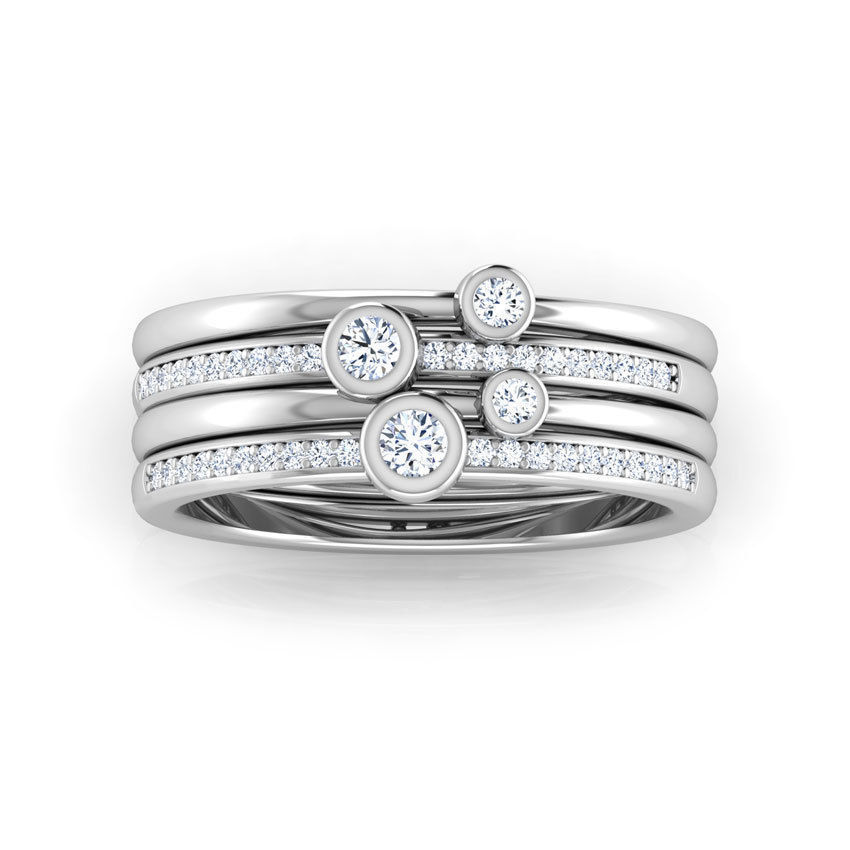 4 Set Couple Ring 3D print model_11