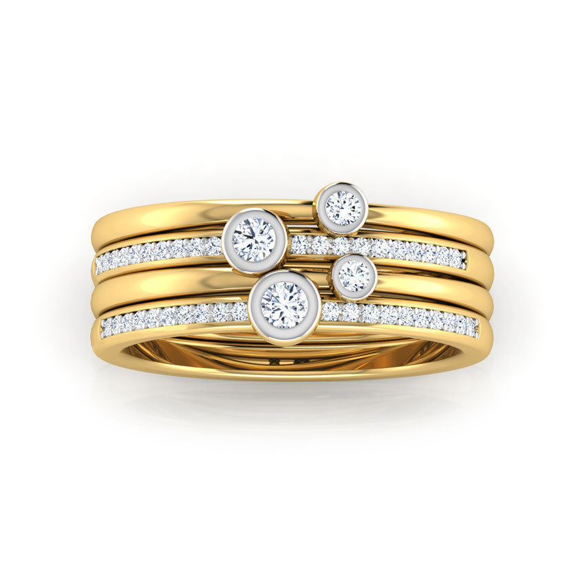 4 Set Couple Ring 3D print model_6