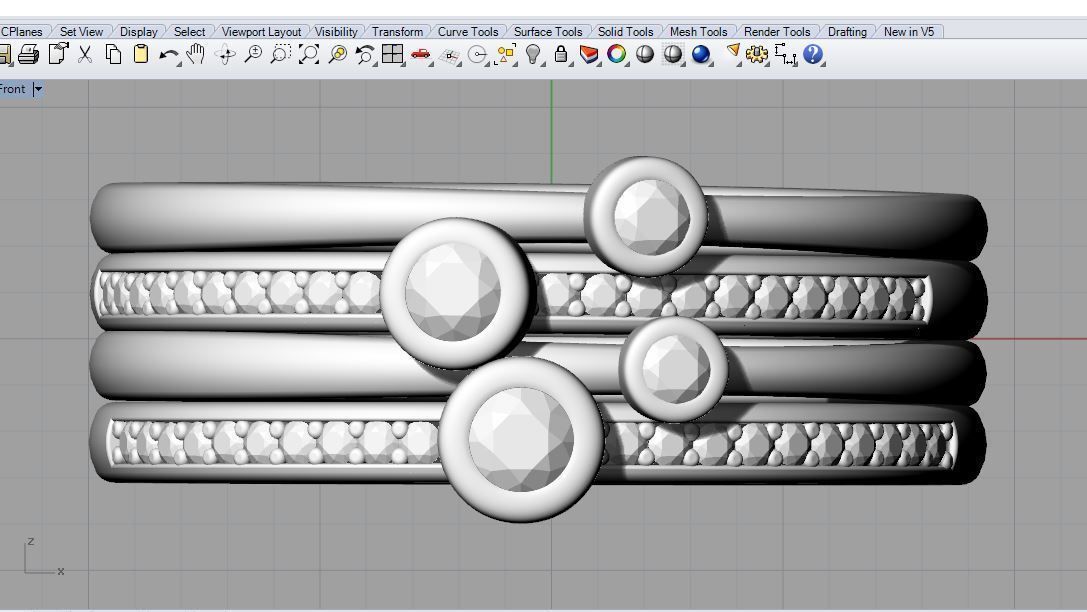 4 Set Couple Ring 3D print model_12