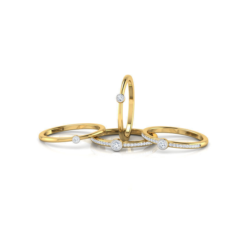 4 Set Couple Ring 3D print model_2