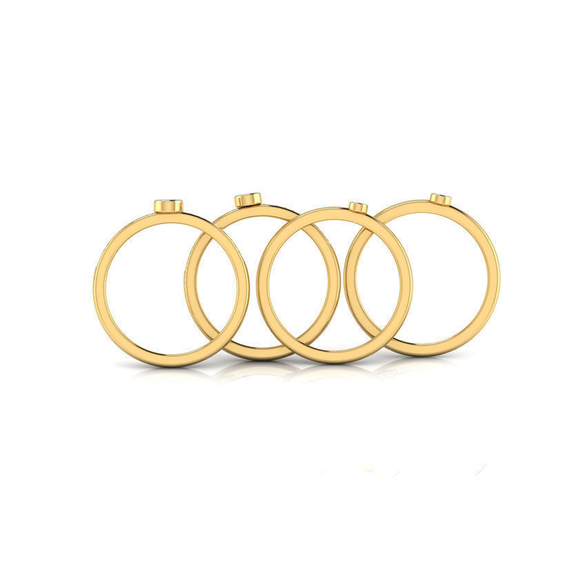4 Set Couple Ring 3D print model_7
