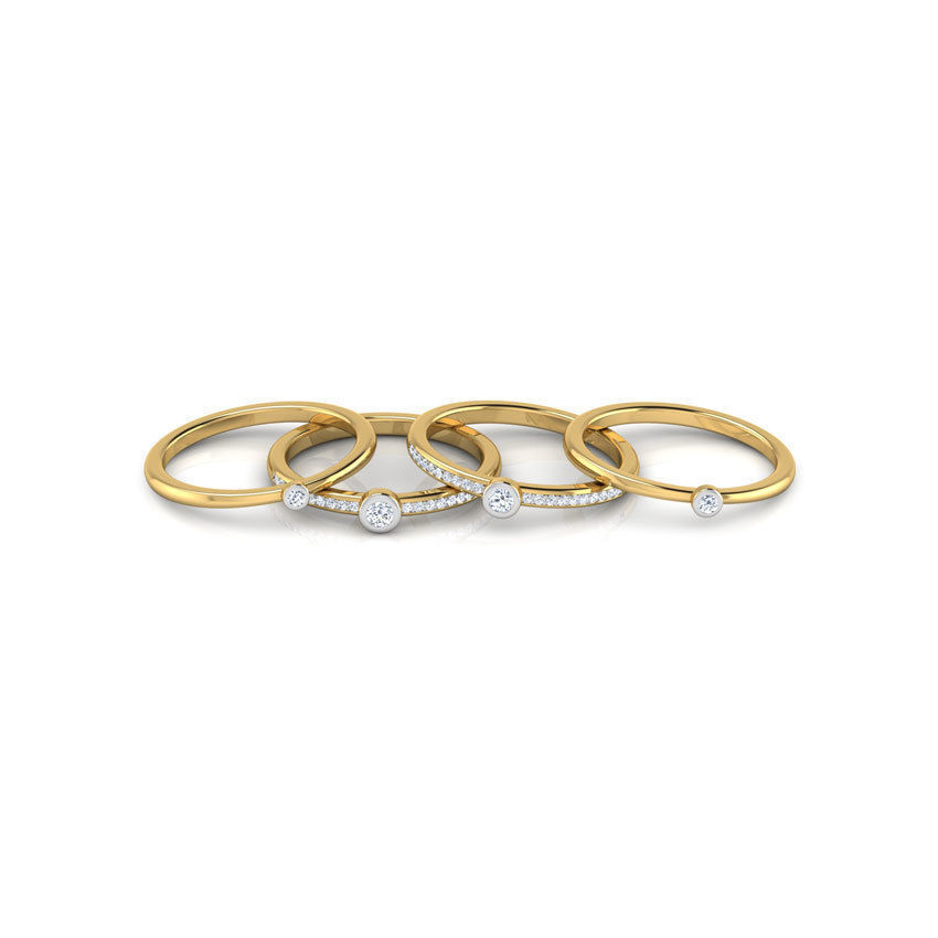 4 Set Couple Ring 3D print model_5