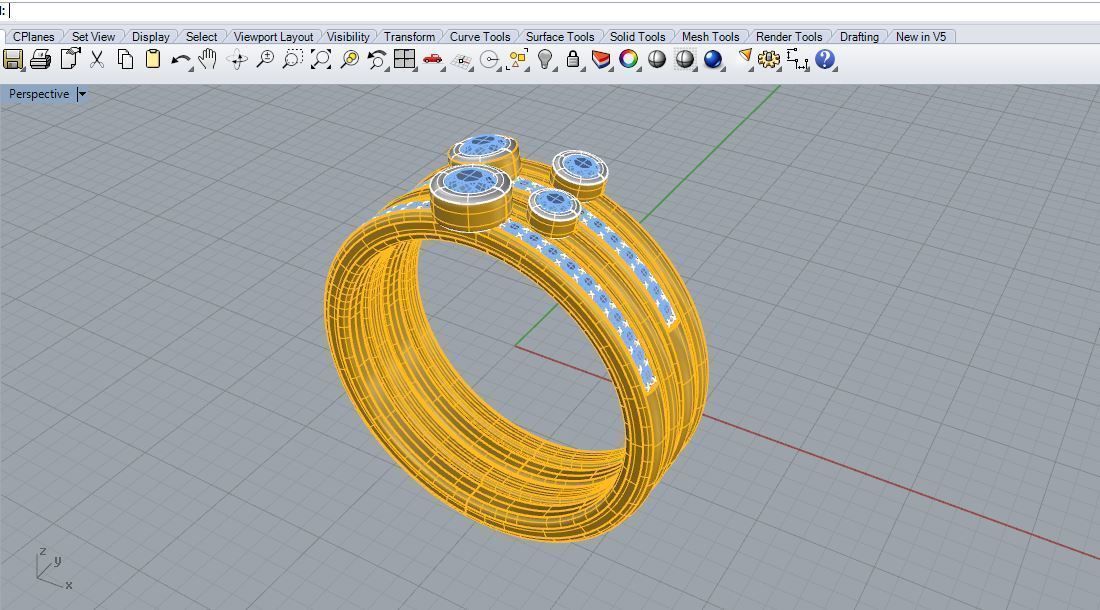 4 Set Couple Ring 3D print model_4