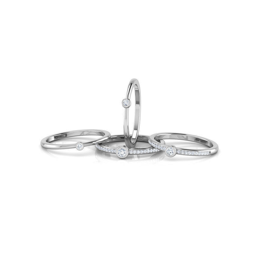 4 Set Couple Ring 3D print model_8