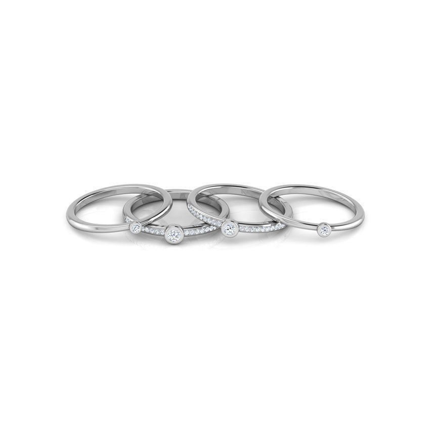 4 Set Couple Ring 3D print model_10