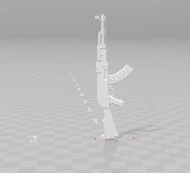 ak rifle model Free 3D model_0