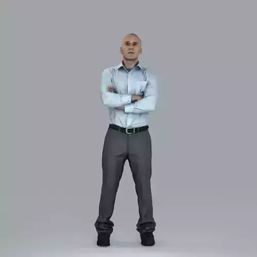 Arms-Crossed Standing Business Man BMan0006-HD2-O01P12-S 3D model