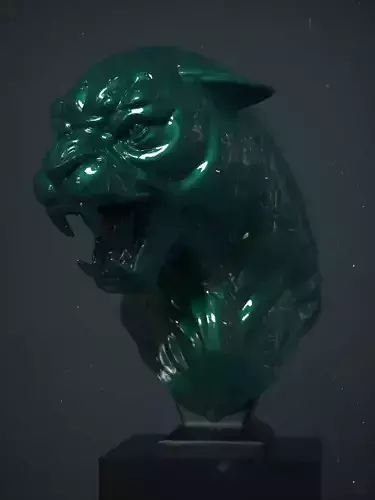 Panther tiger bust