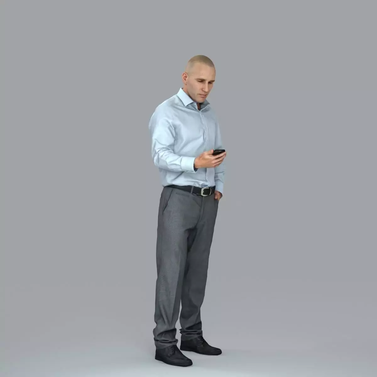 Business Man with Phone in Hand BMan0006-HD2-O01P05-S 3D model_3