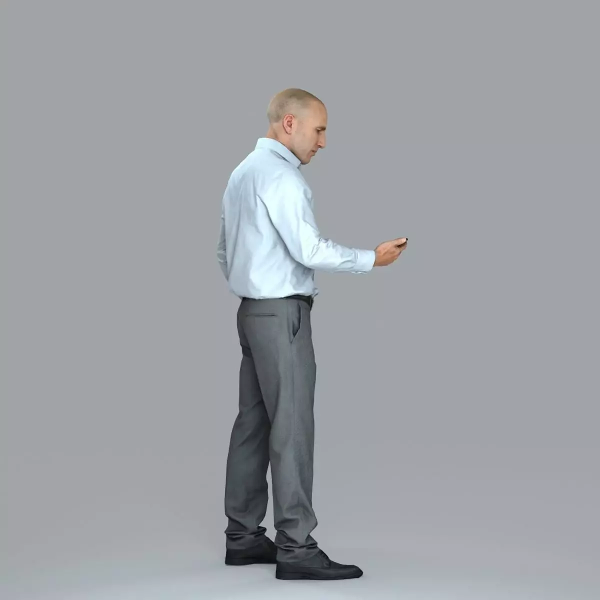 Business Man with Phone in Hand BMan0006-HD2-O01P05-S 3D model_2