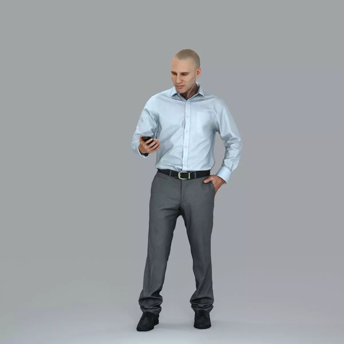Business Man with Phone in Hand BMan0006-HD2-O01P05-S 3D model_27