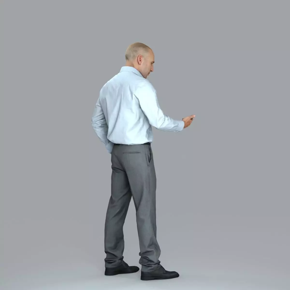 Business Man with Phone in Hand BMan0006-HD2-O01P05-S 3D model_7