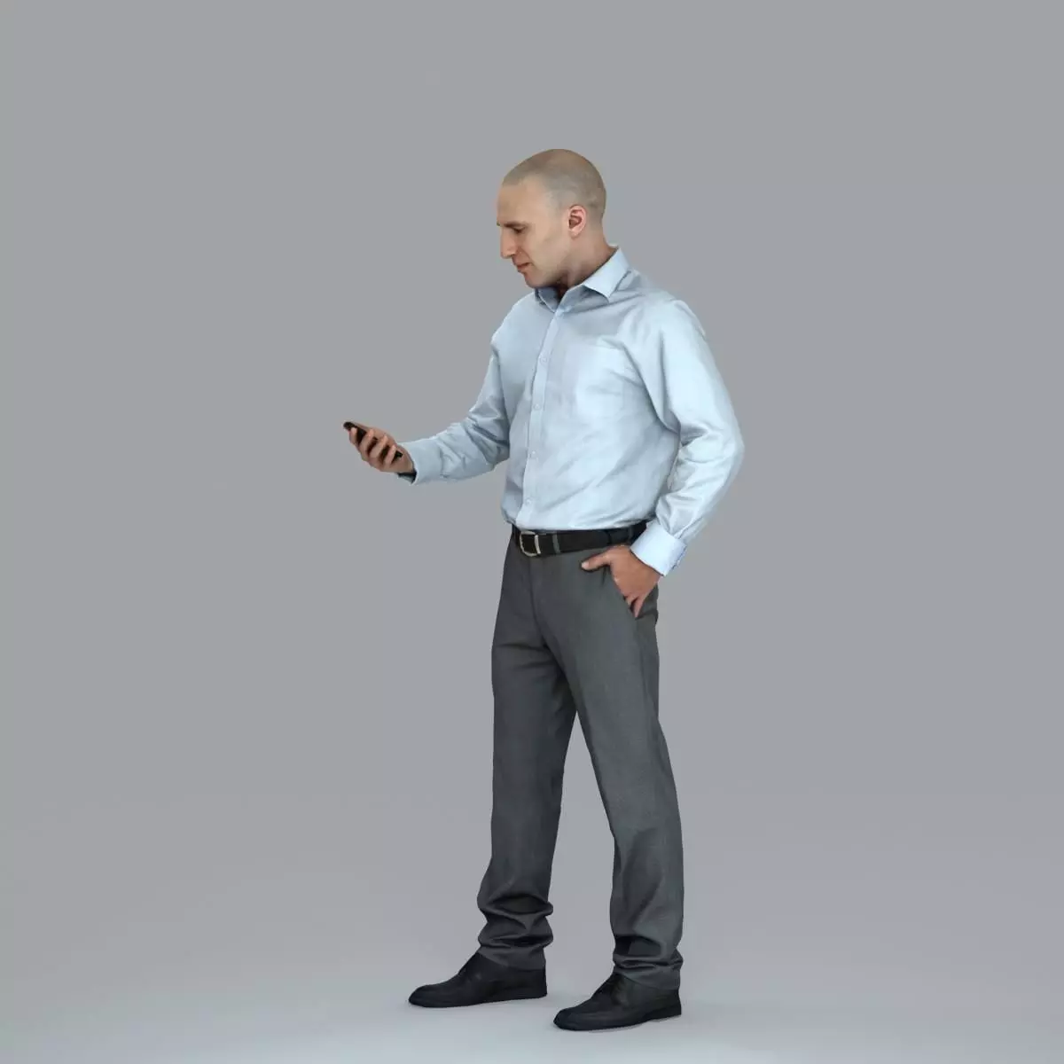 Business Man with Phone in Hand BMan0006-HD2-O01P05-S 3D model_6