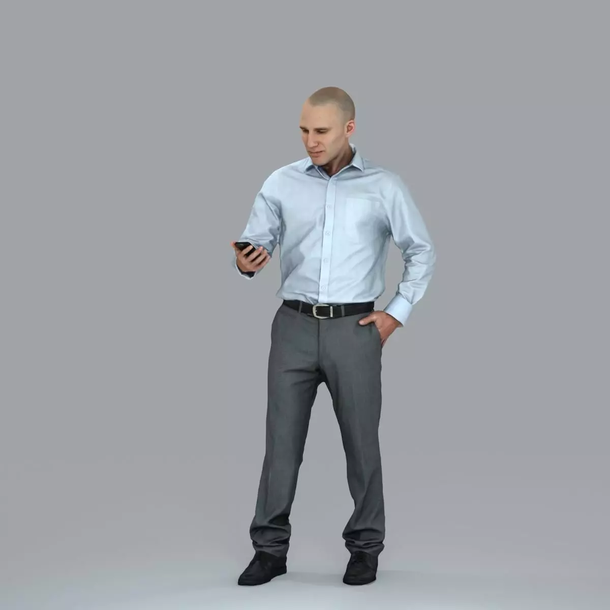 Business Man with Phone in Hand BMan0006-HD2-O01P05-S 3D model_36
