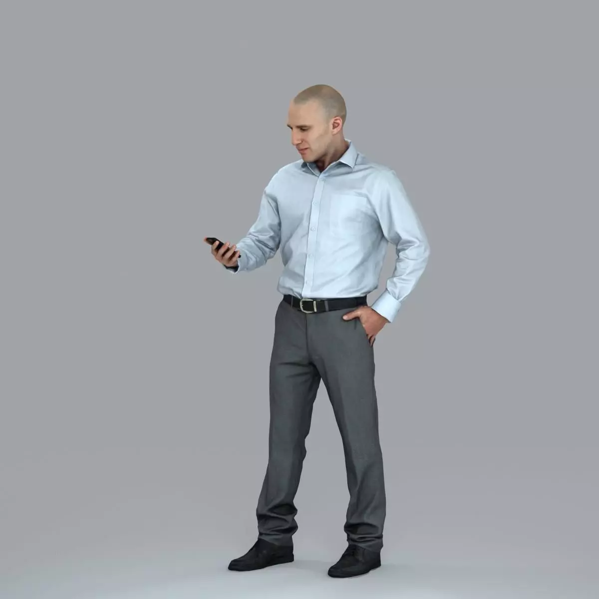 Business Man with Phone in Hand BMan0006-HD2-O01P05-S 3D model_20