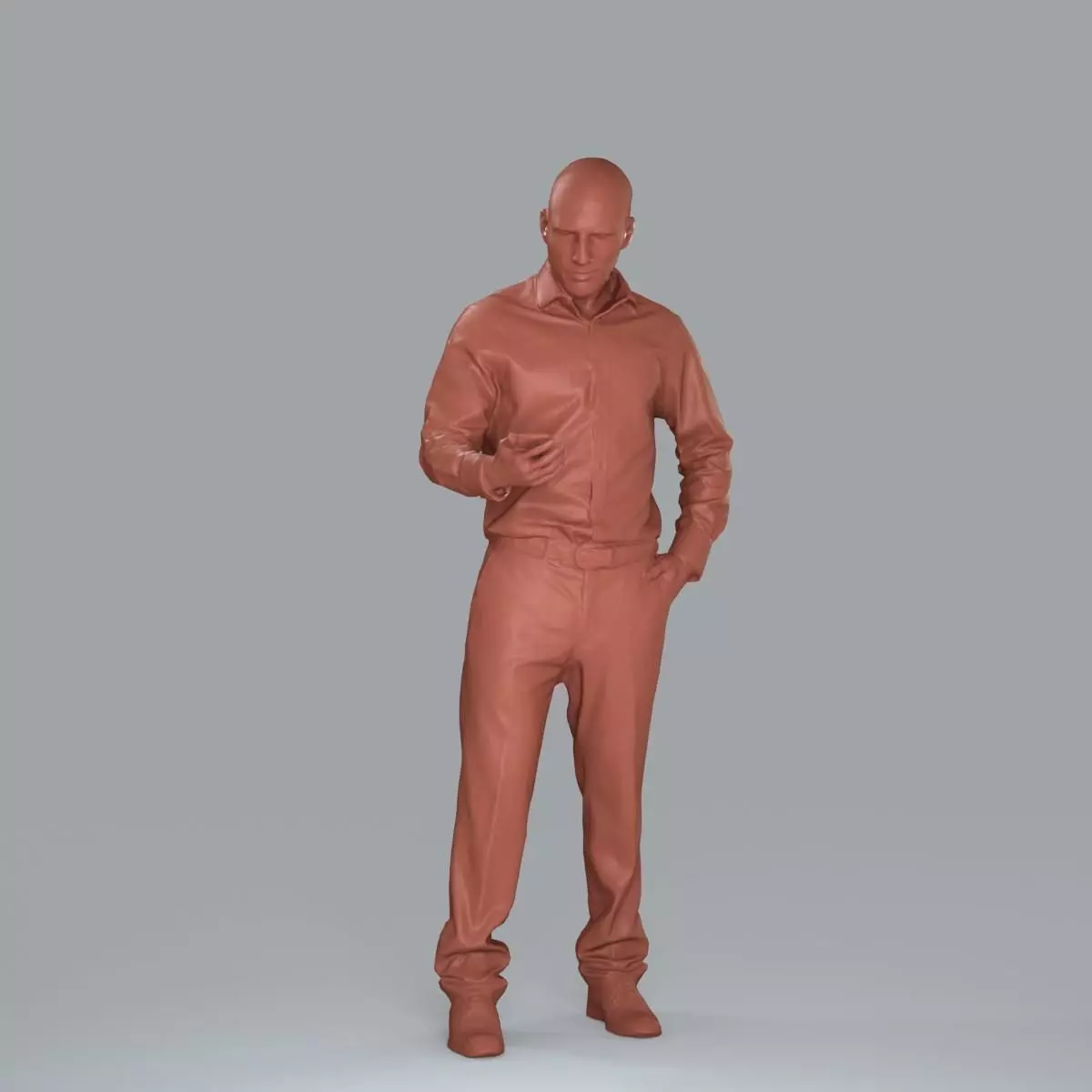 Business Man with Phone in Hand BMan0006-HD2-O01P05-S 3D model_9