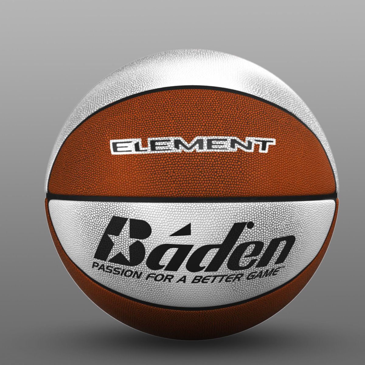Basketball ball orange-white Low-poly 3D model_7