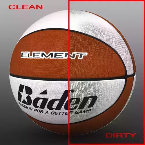 Basketball ball orange-white Low-poly 3D model