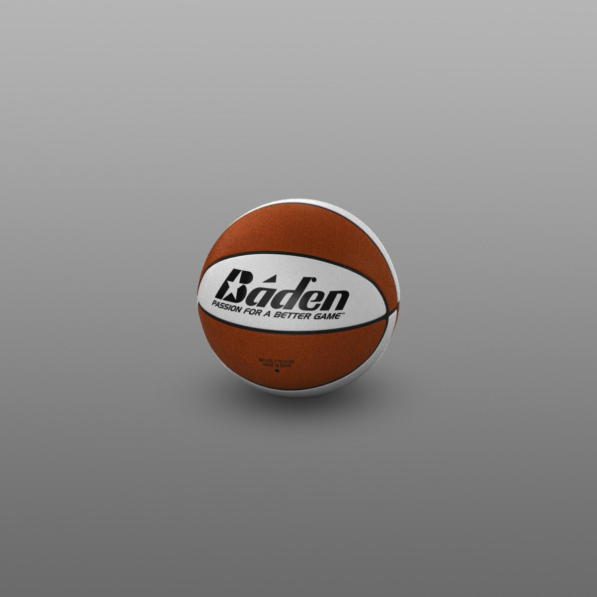 Basketball ball orange-white Low-poly 3D model_6
