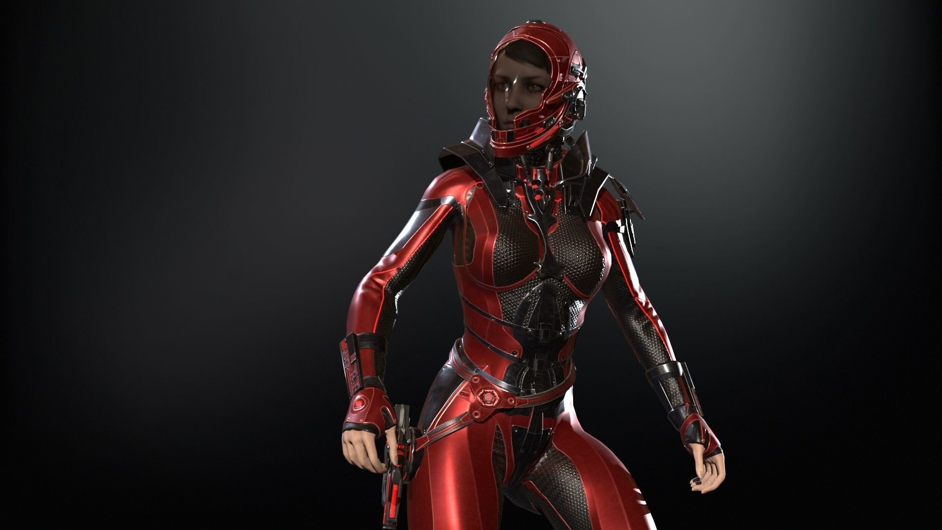 CosmoGirlRe Low-poly 3D model_2