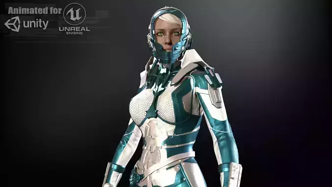 CosmoGirlRe Low-poly 3D model