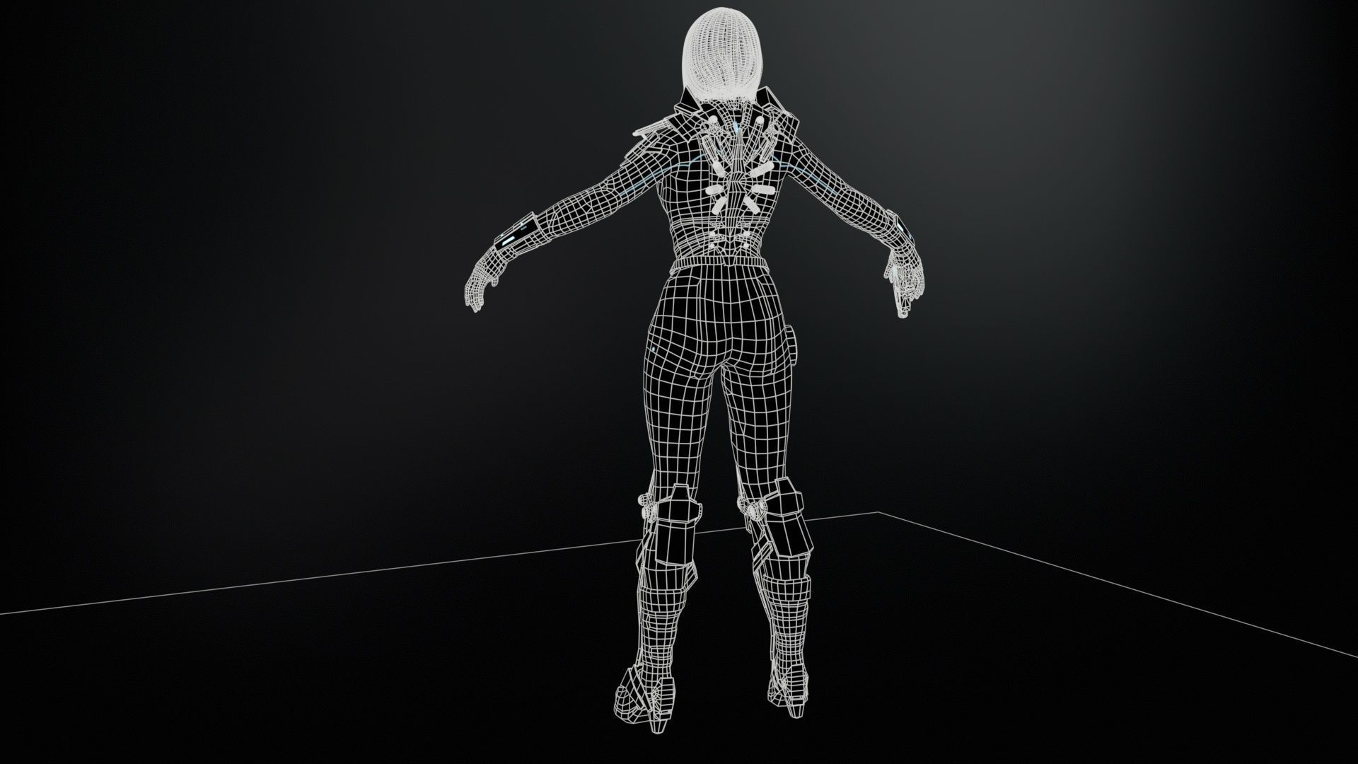 CosmoGirlRe Low-poly 3D model_10