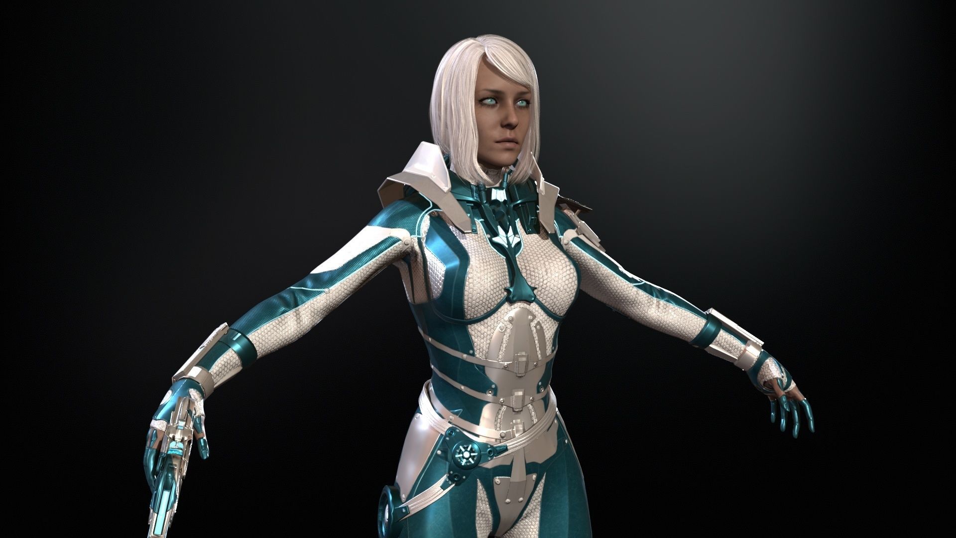 CosmoGirlRe Low-poly 3D model_7