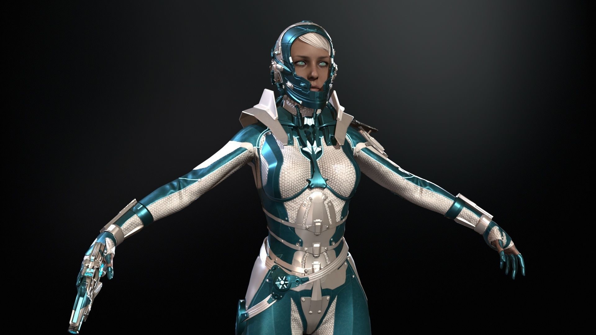 CosmoGirlRe Low-poly 3D model_5