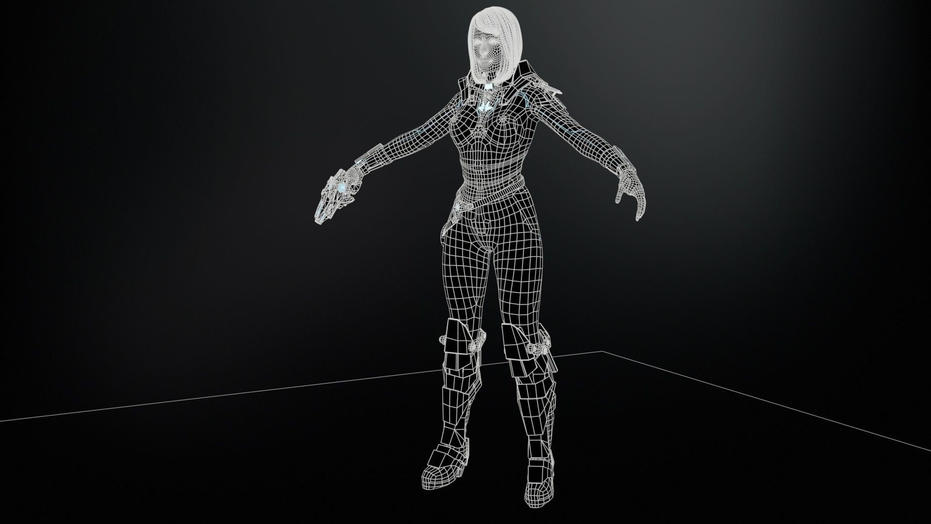 CosmoGirlRe Low-poly 3D model_11