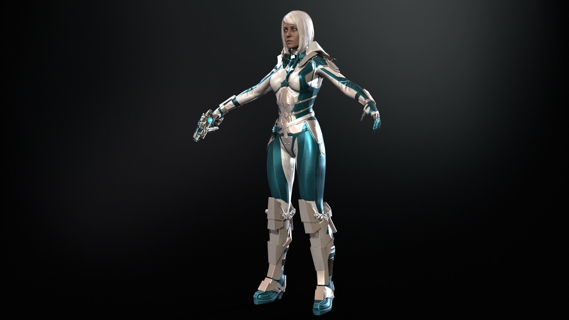 CosmoGirlRe Low-poly 3D model_9