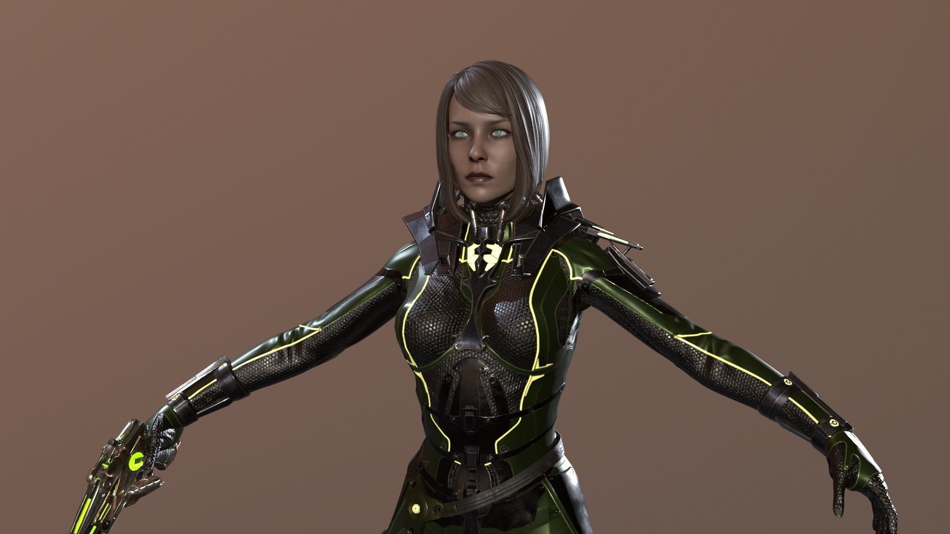 CosmoGirlRe Low-poly 3D model_14