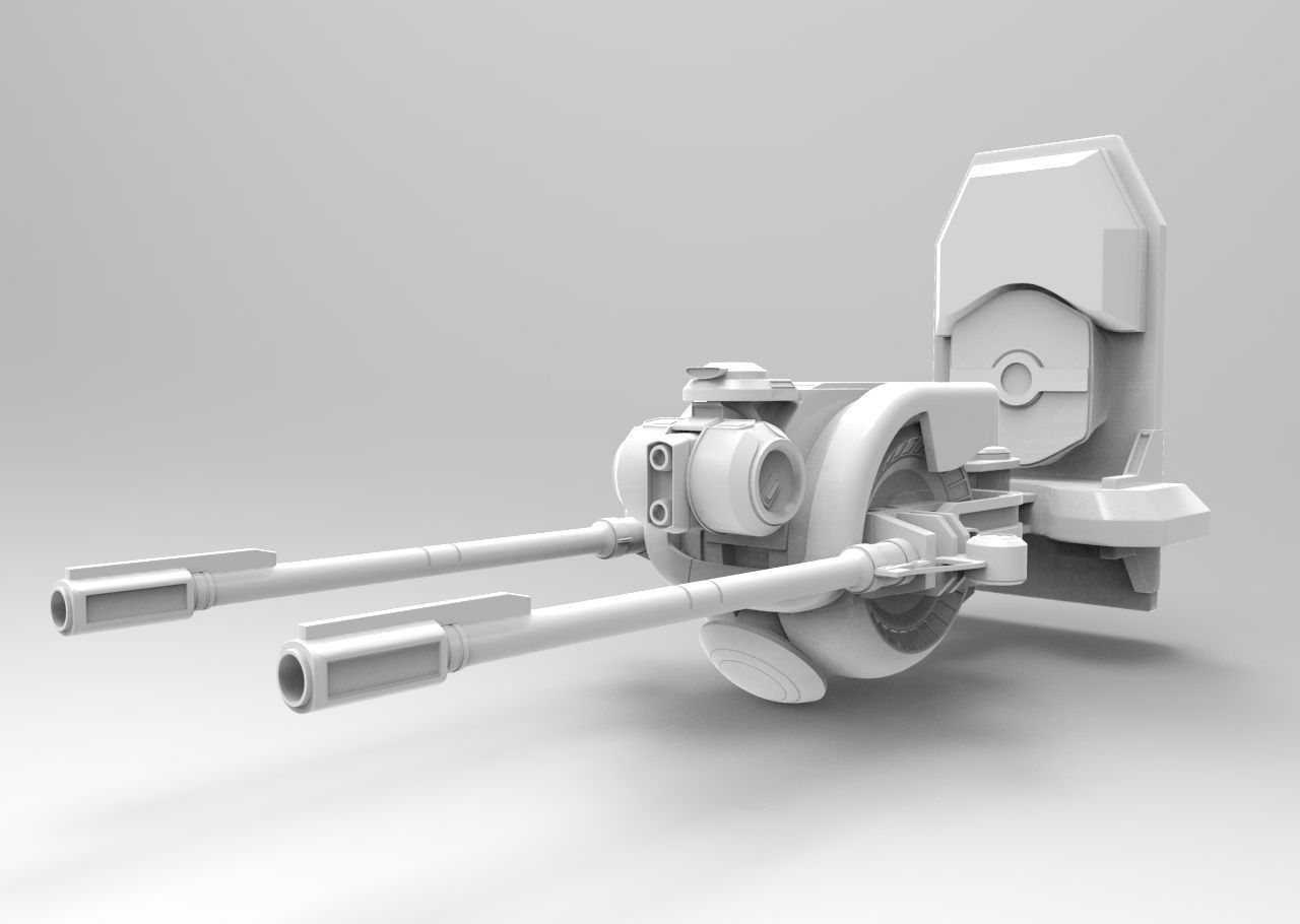 Anti Air Cannon 3D model_3
