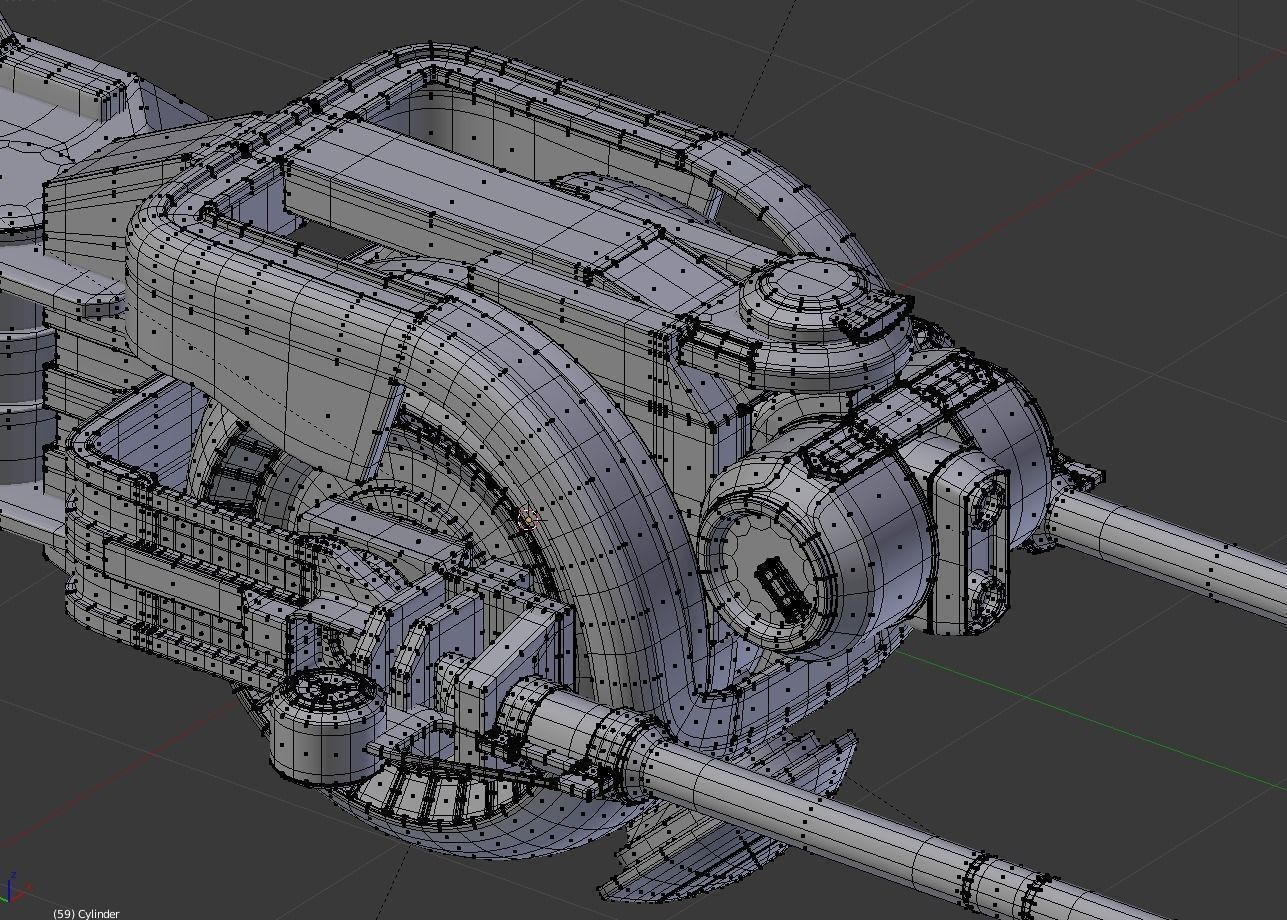 Anti Air Cannon 3D model_4