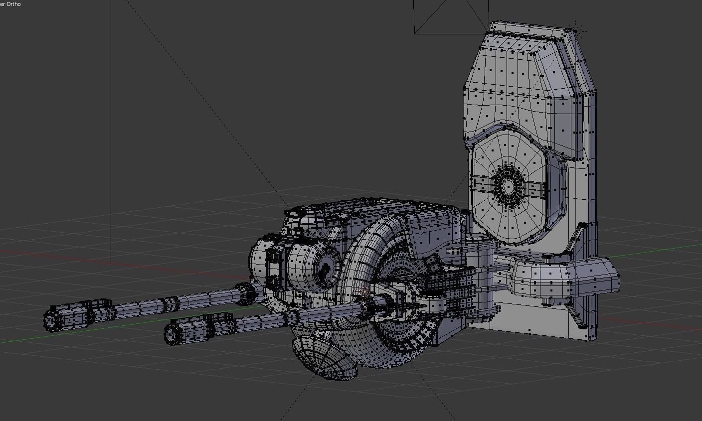 Anti Air Cannon 3D model_5