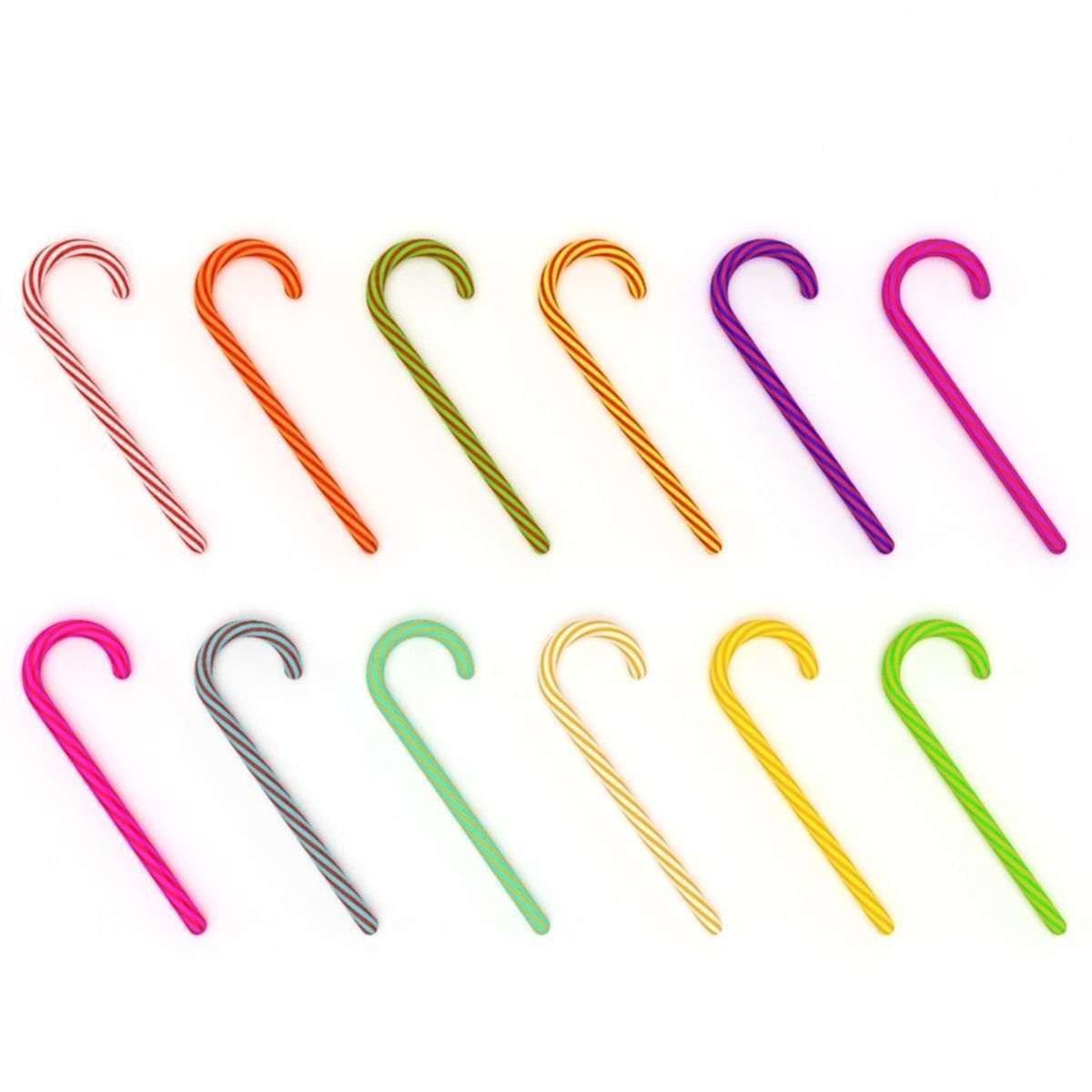 Candy Canes 1 3D model_2