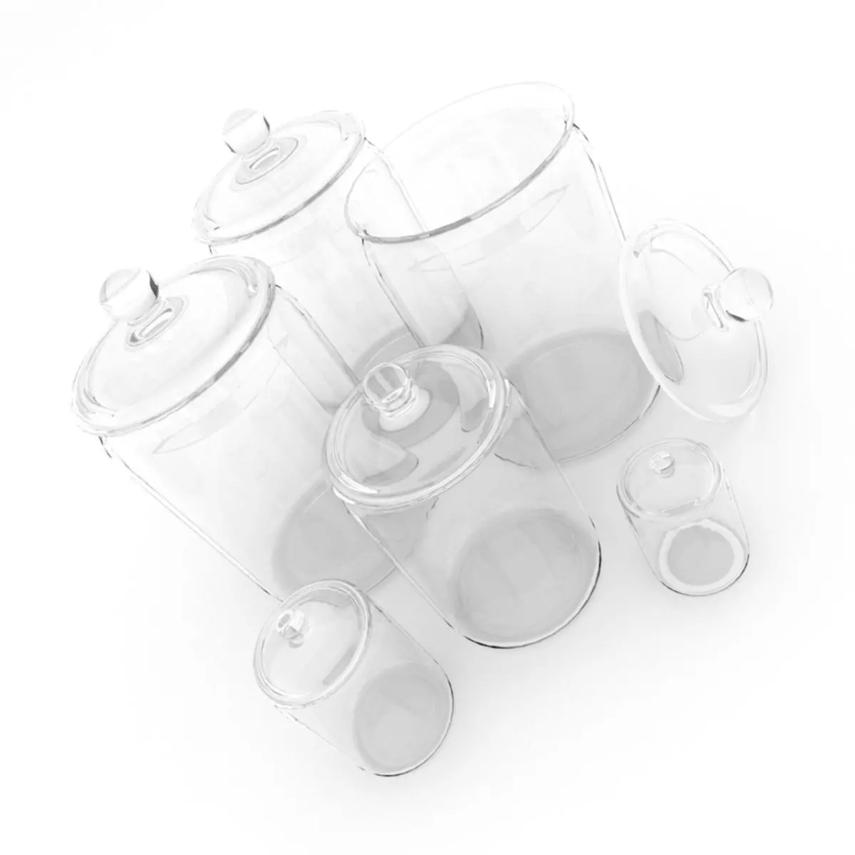 Glass Jars 1 3D model_0