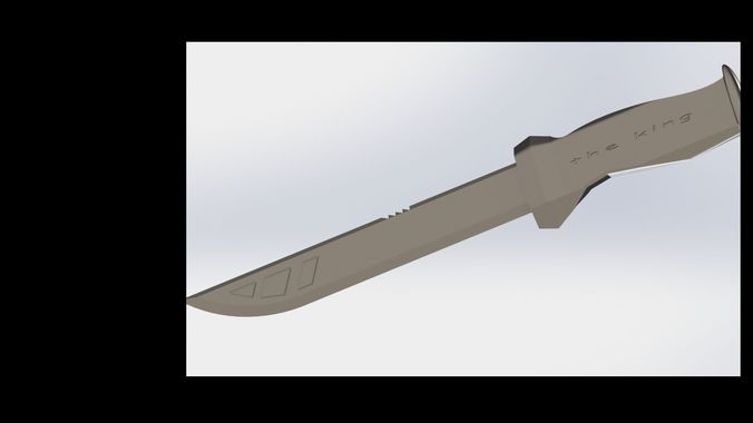 knife glow in 3D print model