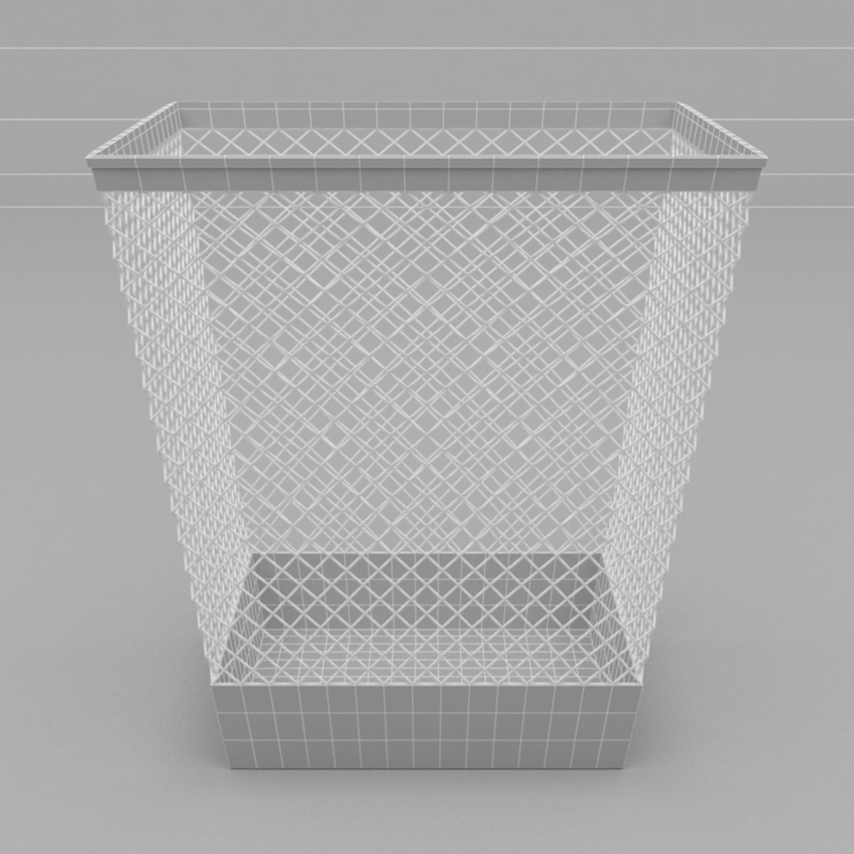 Paper Waste Bin 2 3D model_4