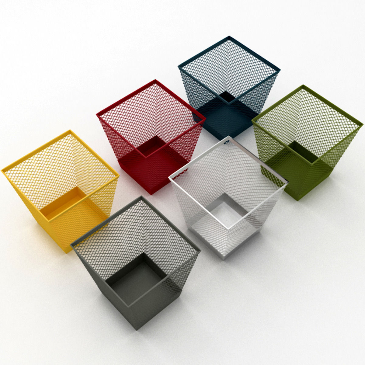 Paper Waste Bin 2 3D model_2