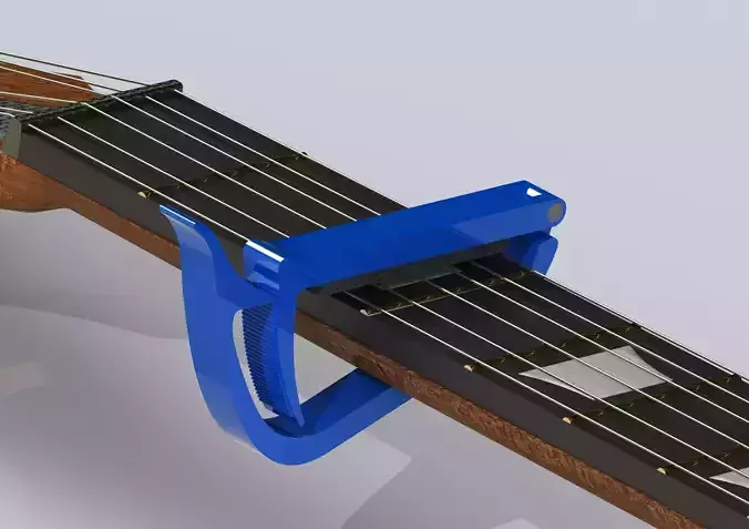 Guitar plastic capo 3D print model