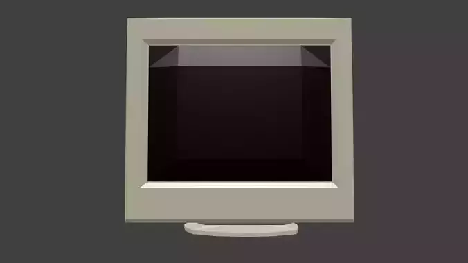 CRT Monitor Windows Xp Animated  Low-poly 3D model
