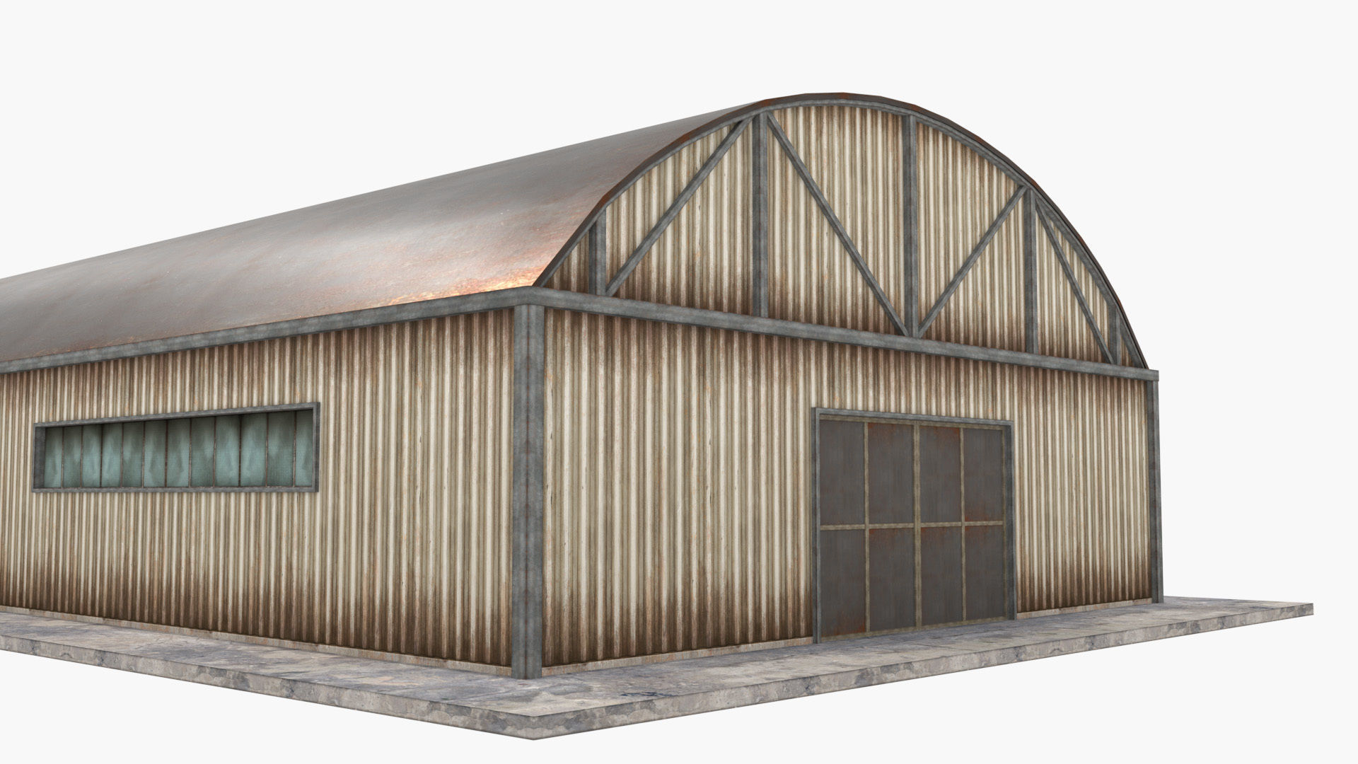 Warehouse pack - White Low-poly 3D model_4