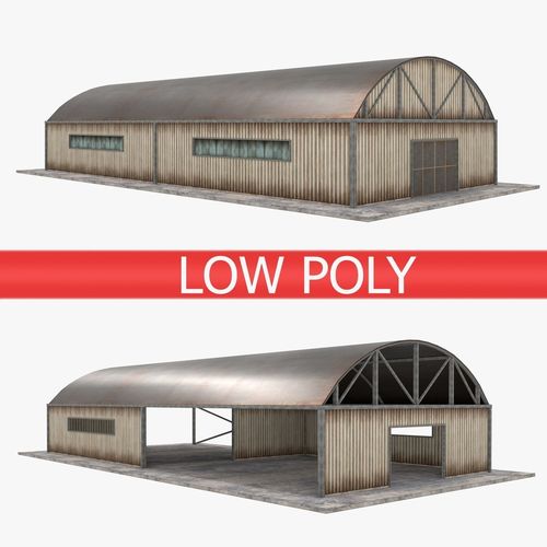 Warehouse pack - White Low-poly 3D model